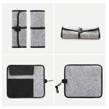 Load image into Gallery viewer, Rolled Felt Pencil Case Khaki
