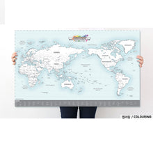 Load image into Gallery viewer, Paper World Map Colouring
