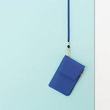 Load image into Gallery viewer, THE BASIC Prism Neck Zipper Wallet Blue

