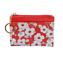 Load image into Gallery viewer, Willow V.4 Key Ring Card Wallet Red Flower
