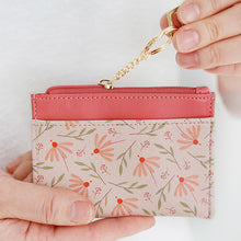 Load image into Gallery viewer, Willow V.4 Key Ring Card Wallet Coral Flower
