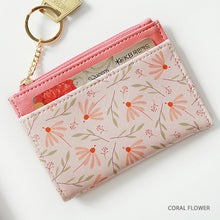 Load image into Gallery viewer, Willow V.4 Key Ring Card Wallet Coral Flower
