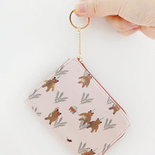 Load image into Gallery viewer, Willow Zipper Card Wallet Pink Bear
