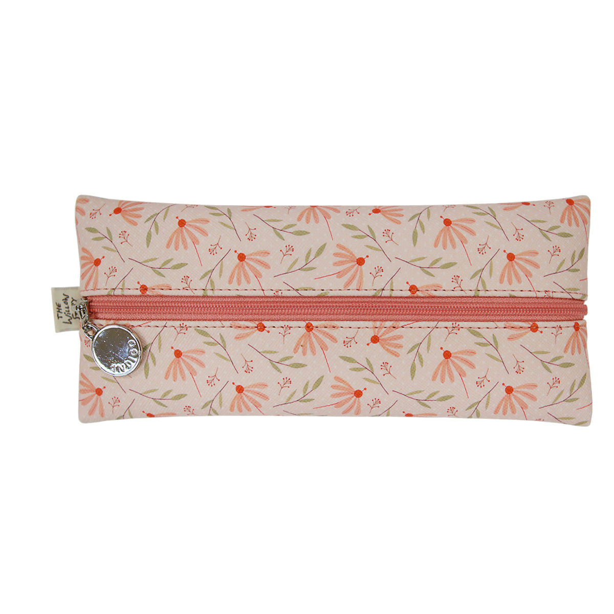 Willow V.4 Zipper Pencil Case Coral Flower