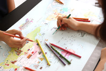 Load image into Gallery viewer, Sticker Colouring World Set (2 Maps -1 Pastel, 1 Colouring )
