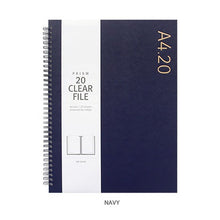 Load image into Gallery viewer, Prism A4 Size Clear Pockets Document File Holder Navy
