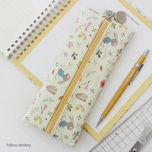 Load image into Gallery viewer, Willow V.4 Zipper Pencil Case Yellow Donkey
