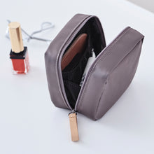 Load image into Gallery viewer, Mini Day Make Up Pouch Mocha Gray
