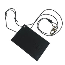 Load image into Gallery viewer, Posh Project Leather Card Holder with Lanyard Black
