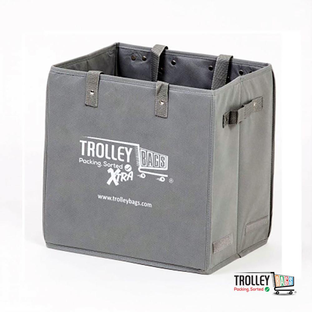 Reusable Grocery Shopping Trolley Bags Xtra Grey