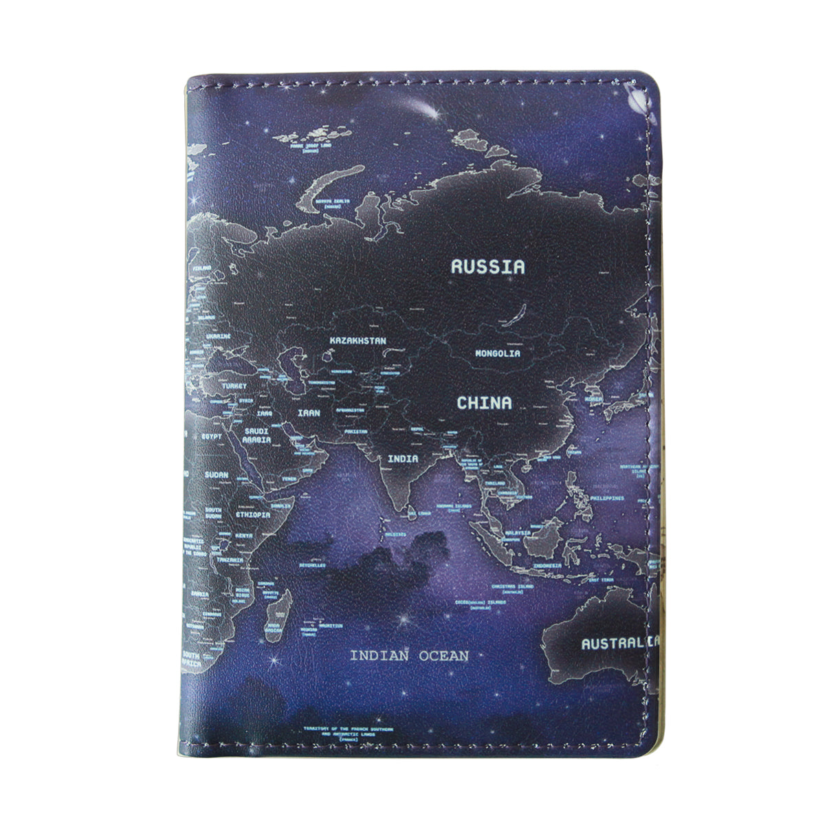 World Map Passport Case Glow