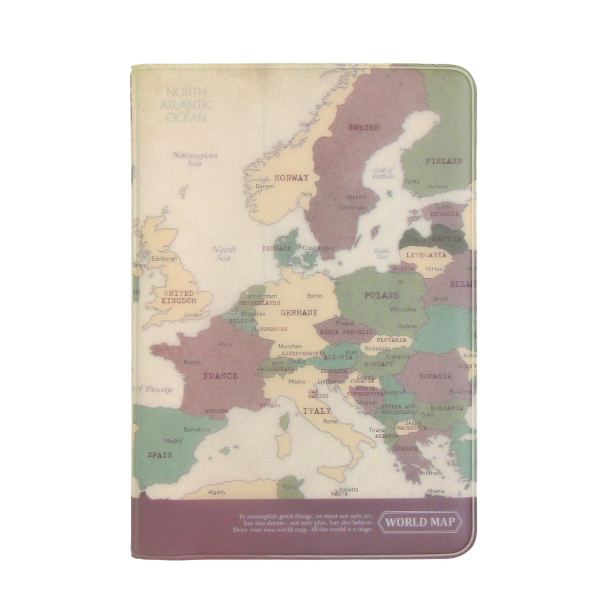 World Map Soft Passport Cover V.1 Vintage